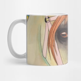 White arabian horse with splash of colors Mug